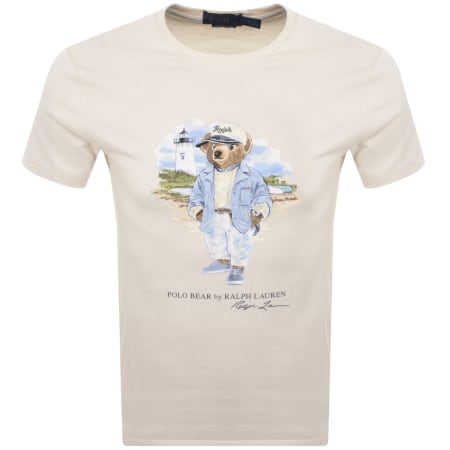 Product Image for Ralph Lauren Logo T Shirt Cream