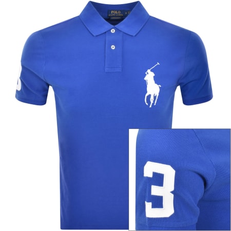 Product Image for Ralph Lauren Custom Slim Polo T Shirt Blue