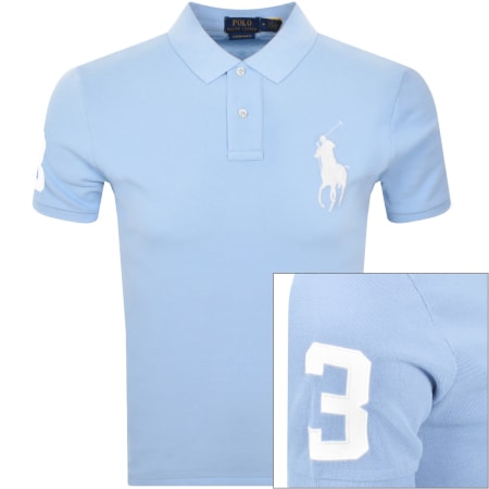 Product Image for Ralph Lauren Custom Slim Polo T Shirt Blue