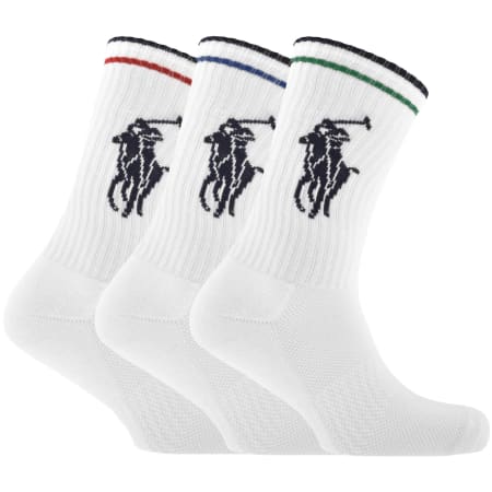 Product Image for Ralph Lauren 3 Pack Socks White