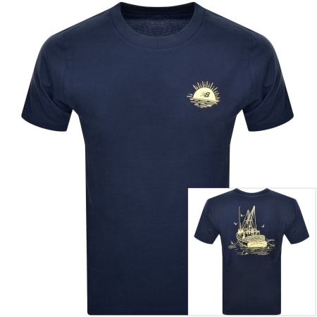 Product Image for New Balance Lobster Boat Logo T Shirt Navy