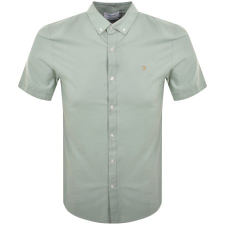 Product Image for Farah Vintage Brewer Slim Short Sleeve Shirt Green