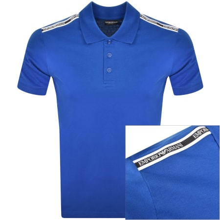 Product Image for Emporio Armani Tape Polo T Shirt Blue