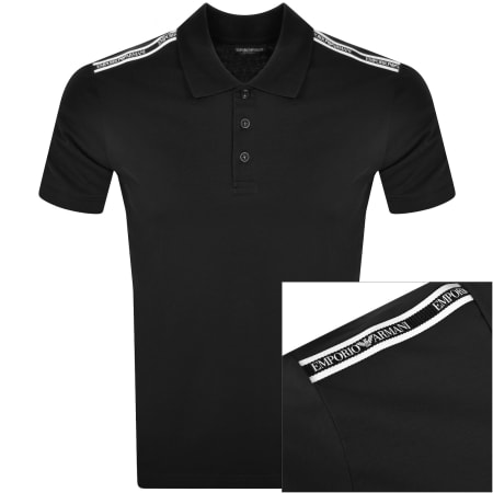 Product Image for Emporio Armani Tape Polo T Shirt Black