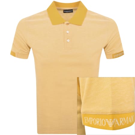 Product Image for Emporio Armani Two Tone Polo T Shirt Yellow