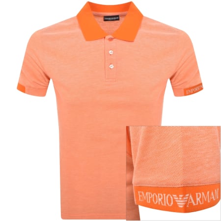 Product Image for Emporio Armani Two Tone Polo T Shirt Orange