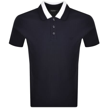 Product Image for Emporio Armani Waffle Polo Navy