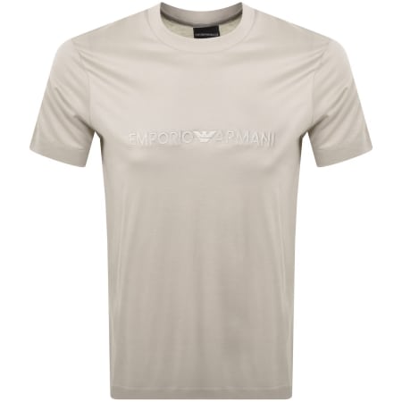 Product Image for Emporio Armani Embroidered Logo T Shirt Beige