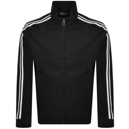 Product Image for Emporio Armani Full Zip Tape Logo Sweatshirt Navy
