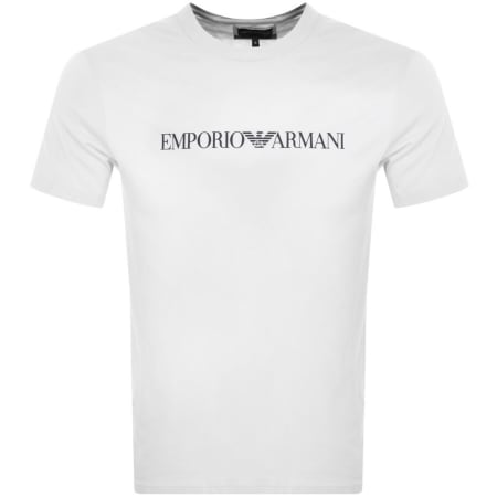 Product Image for Emporio Armani Crew Neck Logo T Shirt White