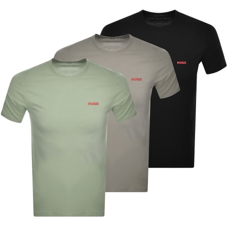 Product Image for HUGO 3 Pack Crew Neck T Shirts
