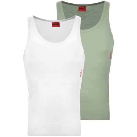 Product Image for HUGO Double Pack Vests White