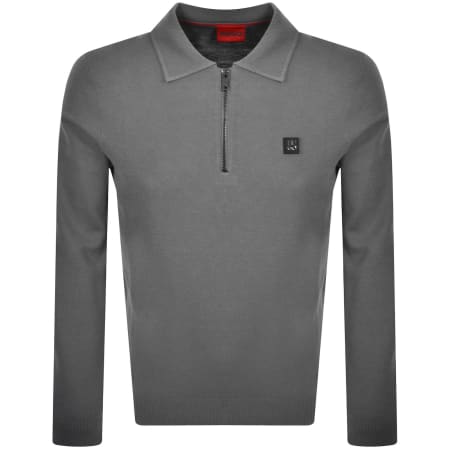 Product Image for HUGO Sastone Quarter Zip Jumper Grey