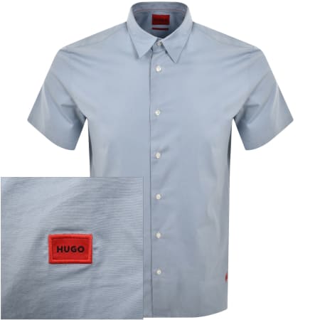 Product Image for HUGO Short Sleeved Ebor Shirt Blue