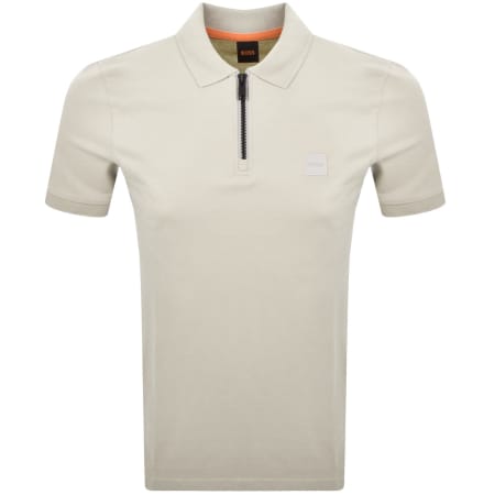 Product Image for BOSS Passerzip Polo T Shirt Beige