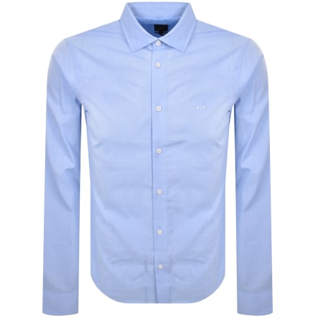 Product Image for Armani Exchange Patterned Shirt Blue
