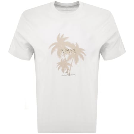 Product Image for Armani Exchange Tropical Logo T Shirt Off White