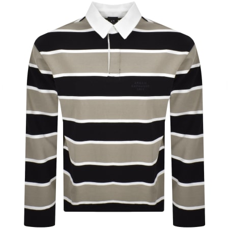 Product Image for Armani Exchange Stripe Polo T Shirt Brown