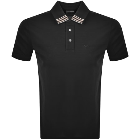 Product Image for Emporio Armani Short Sleeved Polo T Shirt Black