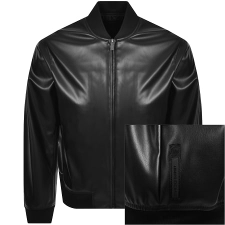 Product Image for Armani Exchange Faux Leather Jacket Black
