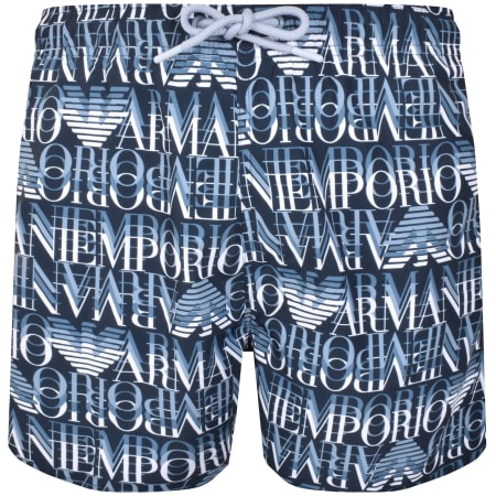 Product Image for Emporio Armani Logo Swim Shorts Blue