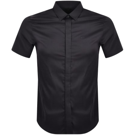 Product Image for Armani Exchange Slim Fit Short Sleeved Shirt Navy
