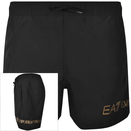 Product Image for EA7 Emporio Armani Logo Swim Shorts Black