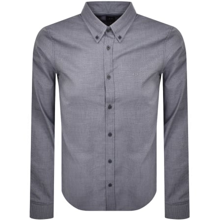 Product Image for Armani Exchange Regular Fit Patterned Shirt Blue