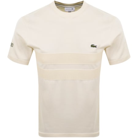 Product Image for Lacoste Heavy Mesh Band T Shirt Cream