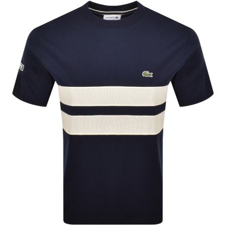Product Image for Lacoste Heavy Mesh Band T Shirt Navy