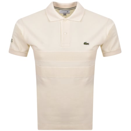 Product Image for Lacoste Mesh Band Polo T Shirt Cream