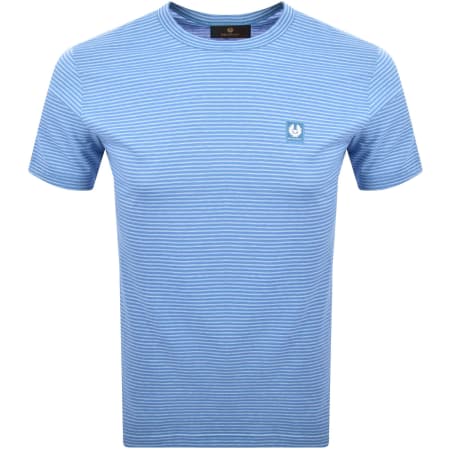 Product Image for Belstaff Micro Striped T Shirt Hydra Blue