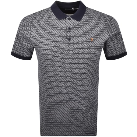 Product Image for Farah Tibatt Jacquard Polo T Shirt Navy