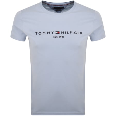 Product Image for Tommy Hilfiger Logo Slim Fit T Shirt Blue