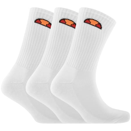 Product Image for Ellesse Tisbi 3 Pack Crew Socks White