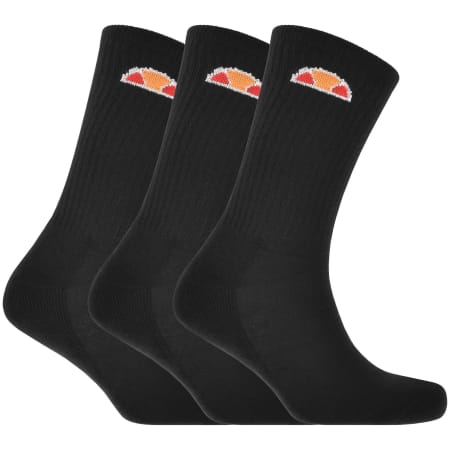 Product Image for Ellesse Tisbi 3 Pack Crew Socks Black
