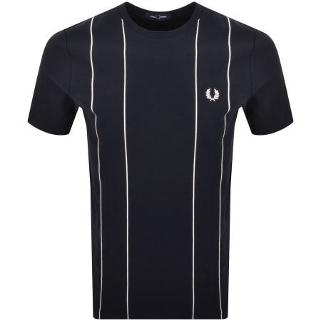 Product Image for Fred Perry Pinstripe T Shirt Navy