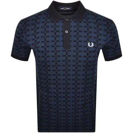 Product Image for Fred Perry Jacquard Print Polo Blue
