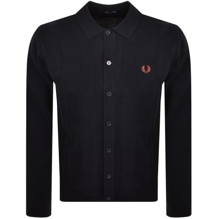 Product Image for Fred Perry Button Through Knit Polo Shirt Navy