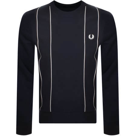 Product Image for Fred Perry Pinstripe Sweatshirt Navy