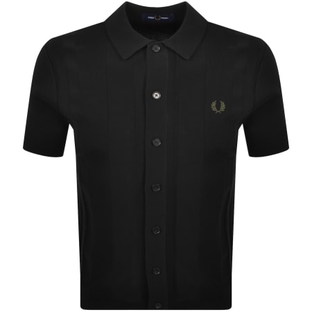 Product Image for Fred Perry Button Through Knit Polo Shirt Black