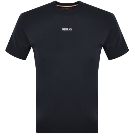 Product Image for Replay Logo T Shirt Blue
