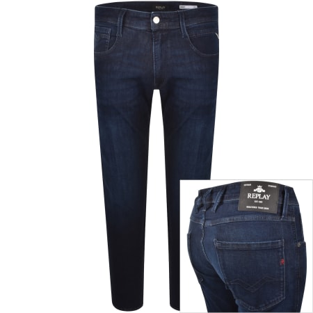 Product Image for Replay Anbass Slim Fit Dark Wash Jeans Blue