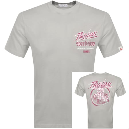 Product Image for Replay Logo T Shirt Grey