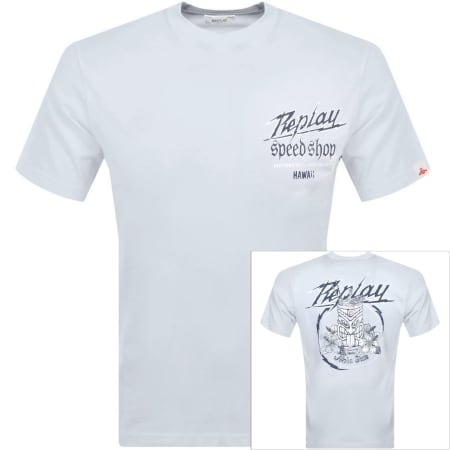 Product Image for Replay Logo T Shirt Blue