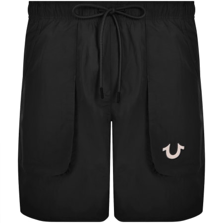 Product Image for True Religion Curved Nylon Swim Shorts Black