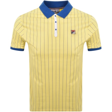 Product Image for Fila Vintage Classic Striped Polo T Shirt Yellow