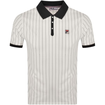 Product Image for Fila Vintage Classic Stripe Polo T Shirt Cream