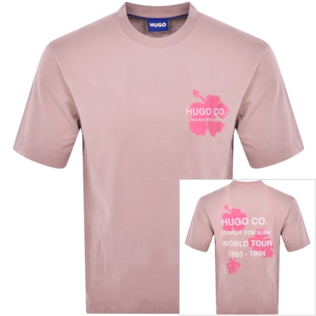 Product Image for HUGO Blue Nodiwop T Shirt Pink
