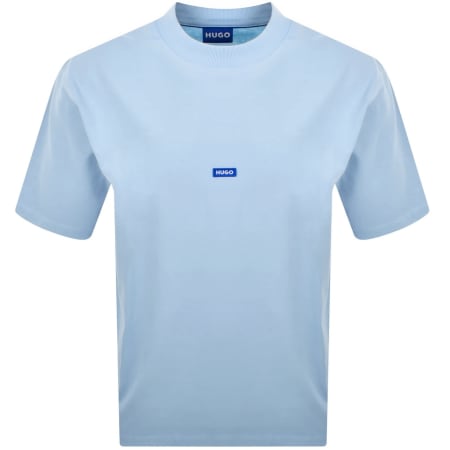 Product Image for HUGO Blue Nieros Logo T Shirt Blue